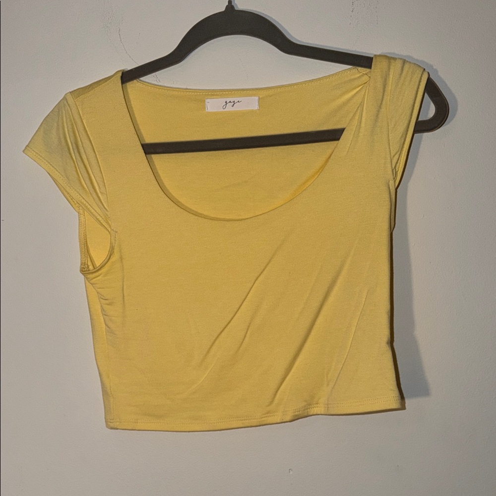 T.J.Maxx Bright Yellow Crop Top